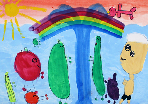 野菜と虹のファンタジー